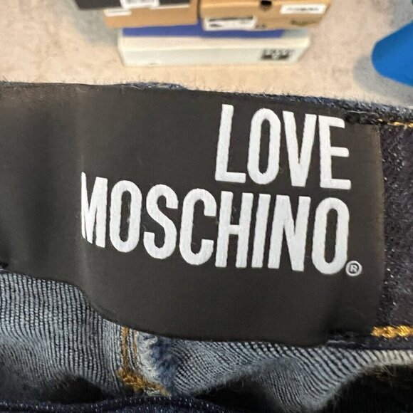 Love Moschino Women's Dark Wash Blue Stretch Skinny Jeans Q38749S3379 Size 28 - Picture 6 of 9